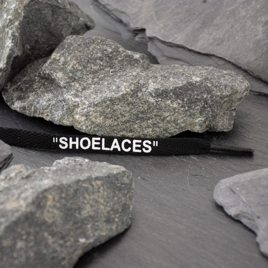 off white black shoelaces